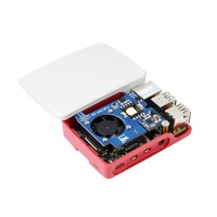 Power Over Ethernet HAT (D) untuk Raspberry Pi 3B +/4B, kompatibel dengan 802.3af, casing resmi