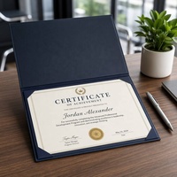 Certificado Personalizado Premium Tamaño A4 con Estampado en Relieve, Impresión de Certificados Profesional y Elegante para Premios