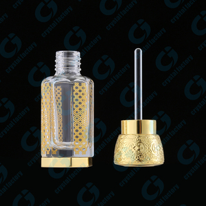 CJ-New Various Design 3ML\6ML\<strong>12ML</strong> Decorative Mini Empty Fancy Glass <strong>Attar</strong> Perfume Oil <strong>Bottles</strong> With Screw Zinc <strong>Alloy</strong> Cap - Product Image 6