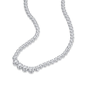 Collar de Tenis de Plata de Ley 925 al por Mayor para Mujer, Joyería con Piedras Preciosas de Moissanita con Certificación VVS D, Alternativas de Diamantes VS - Product Image 2