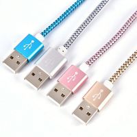 Cable Micro USB con Trenzado de Nailon, Cable de Carga Rápida y Transferencia de Datos para Samsung