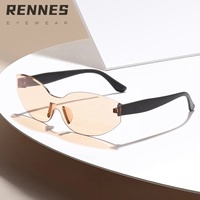 Nouvelle vente en gros Rennes lunettes de soleil légères sans monture UV400 % Protection UV lunettes de mode pour hommes femmes utilisation intérieure et extérieure