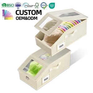 Caja de Almacenamiento <span class=keywords><strong>para</strong></span> Gorras de Tela No Tejida, Organizador Plegable con Cierre <span class=keywords><strong>para</strong></span> <span class=keywords><strong>Sombreros</strong></span>, <span class=keywords><strong>para</strong></span> Vendedores de AMZ - Product Image 1