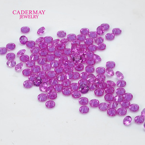 Cadermay Rose Red Zircon Loose Stones Round 2 3mm For Jewelry Making - Product Image 3