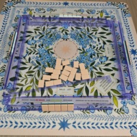 Support de Mahjong en Acrylique de 18 pouces et Règle de Mesure avec Fixation Magnétique pour Plateaux de Mahjong à Bord Droit