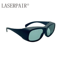 Lunettes de sécurité laser à monture complète en verre absorbant les minéraux LP-GIR-2 870-11000nm, lentilles à 69% de transmission, certifiées CE EN207
