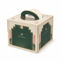Caja de Cartón Plegable Biodegradable Personalizada al por Mayor para Pasteles, Galletas y Donuts con Logotipo de Marca