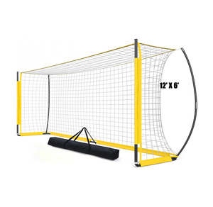 But de football portable de 12x6 pieds avec sac de transport facile pour équipement d'entraînement d'arrière-cour filet de but de football pour tout-petits - Product Image 1