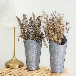 Galvanized Metal <strong>Wall</strong> <strong>Planter</strong> Hanging <strong>Wall</strong> Flower Vase for Succulents or <strong>Herbs</strong> <strong>Wall</strong> <strong>Planters</strong> for Country Rustic Home Farmhouse - Product Image 3