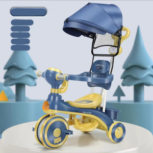 Vente flash Vélo Nouvelle mode Tricycles pour enfants <span class=keywords><strong>de</strong></span> 2 à <span class=keywords><strong>6</strong></span> ans avec auvent et poignée <span class=keywords><strong>de</strong></span> poussée <span class=keywords><strong>Tricycle</strong></span> pour enfants Bébé - Product Image 4
