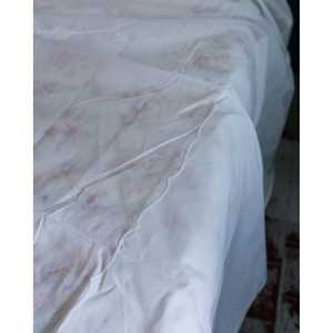 Cubrecama Doble de Lino Blanco con Bordado Floral, Disponible en Tamaños Queen, King y Twin, para Uso Doméstico, Jacquard Patchwork - Product Image 5