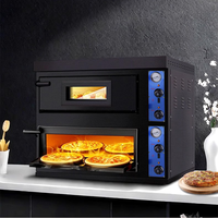Four à pizza professionnel pour boulangeries, four à pain commercial en acier inoxydable durable, four à pizza électrique pour cuisine
