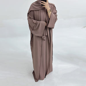 <span class=keywords><strong>3</strong></span>-teiliges Hijab Abaya-Set Dubai Abaya Kaftan Eid Ramadan muslimische Frauen Abayas bescheidenes Kleid langes Kleid - Product Image 2