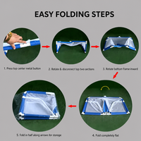 But de football pliable en aluminium, filet d'entraînement portable pour enfants |   But de football pliable avec sac de transport pour jardin OEM