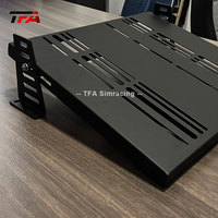 Plaque de pédale en carbone réglable pour Sim Racing Logo personnalisé Accessoires de simulateur de conduite de cockpit avec support de pédale et plateau