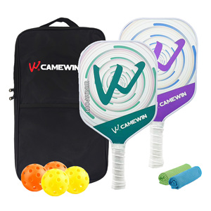 Nhà Máy pickleball <span class=keywords><strong>Paddle</strong></span> Set sợi thủy tinh usapa đã được phê duyệt tổ ong lõi Đen pickleball mái chèo thiết lập với 4 pickleball 1 túi - Product Image 5