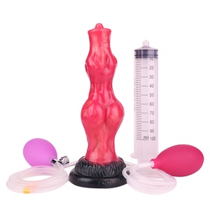 New Style Inflatable Squirting Anal Plug <b>Dildo</b> with Dog Knot Ejaculation Penis Vagina Stimulator Erotic Adult Sex Toy for Woman - Product Image 1