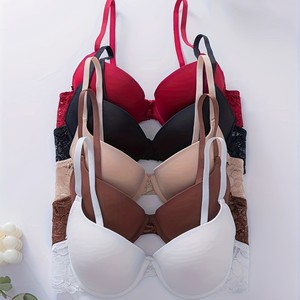 Tume Pure Desire Sous-Vêtements pour Amazon Vente Chaude Fleur Dentelle <span class=keywords><strong>Soutien</strong></span>-<span class=keywords><strong>Gorge</strong></span> avec Bandoulière Réglable Anneau En Acier Mince Coupe Sans Fil - Product Image 3