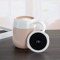 Mecoco — nouvelle bouteille intelligente contenant isolé sous vide, en acier inoxydable 304, thermos, gourde à café, avec affichage de la température à Led