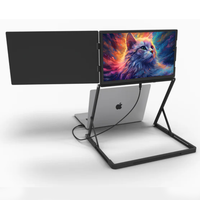 Moniteur portable professionnel 15,6 pouces double/triple/quadruple 1080P FHD avec interface USB-C, nouveau, infrarouge, écran LCD IPS en aluminium TFT