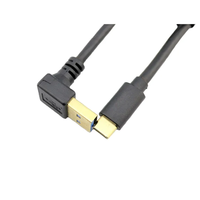 Câble de charge rapide et de transfert de données USB 3.0 Type-C 3.1 mâle-mâle en forme de L à angle droit de 2 m, nickelé, avec gaine TPE/PVC