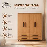 Armoire en bois pour chambre à coucher, armoire de rangement pour vêtements, armoire de grande capacité, meubles sur mesure, fournisseur en gros