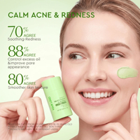 Stick de masque d'argile anti-acné à l'acide salicylique et à l'armoise, marque privée, purifie les pores, apaise les éruptions cutanées actives