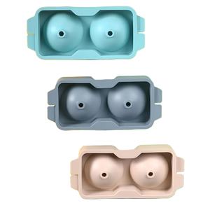 <span class=keywords><strong>Prix</strong></span> d'usine Shenzhen – Moule à glaçons et à glaces en silicone écologique <span class=keywords><strong>de</strong></span> qualité maternelle et infantile à 2 cavités avec logo personnalisé - Product Image 1