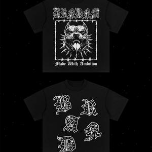 เสื้อยืดแบบสวมหัวของผู้ชายทันสมัย2025เสื้อยืดผ้าฝ้ายทรงหลวมใส่สบายทรงหลวมเสื้อถักลายพองซักได้ใส่สบายมีตัวอักษร - Product Image 1