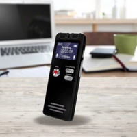 Grabadora de Voz Profesional HD para Conferencias, MP3, con Encriptación AI, Reducción de Ruido Digital, Formato de Audio WAV, USB, Metálica, Love Star SK6