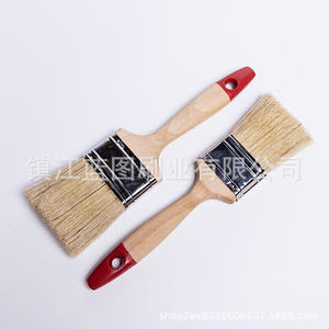 Brocha plana para pintar con mango de madera y cerdas de cerdo de 11-18 mm, origen Zhenjiang, para uso en pintura. - Product Image 3