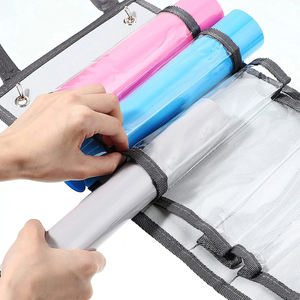 Organizador de Rollos para Colgar en la Pared o Puerta, Estante de Almacenamiento de Vinilo para Manualidades, Organizador Colgante con Capacidad para 48 Rollos - Product Image 4