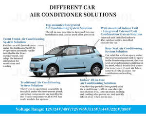 12v/24v/48v/60v/72 v/60v/7v מערכות מיזוג אוויר 60/72 + חבק יחידת חניה מזגן ומחמם לרכב חשמלי - Product Image 3