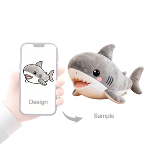 Tùy chỉnh Dễ Thương Gấu & cá mập đồ chơi sang trọng siêu mềm vật liệu sang trọng PP bông điền căng thẳng cứu trợ unisex Đảng đồ chơi - Product Image 3