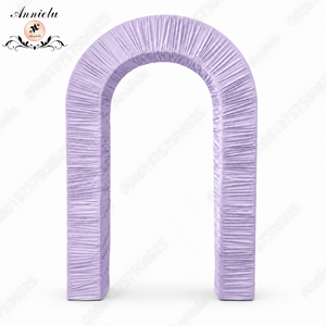 Arche de toile de fond ANNIELU en tissu plissé, support en U, cadre d'arche de mariage 3D à double tube en aluminium pour douche nuptiale, photomaton et décoration d'événements - Product Image 3