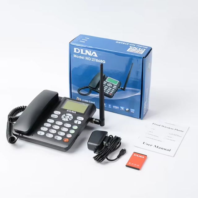 GSM Dual Sim Dual Standby Phone GSM FWP DLNA ZT868G TNC Antenna Cordless Phone With Sim Card