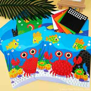 Nouveau design personnalisé, fournitures pour tout-petits et loisirs créatifs, cadeaux d'anniversaire pour enfants, jouets de voyage en avion, kit d'autocollants d'activités Dot Art - Product Image 1