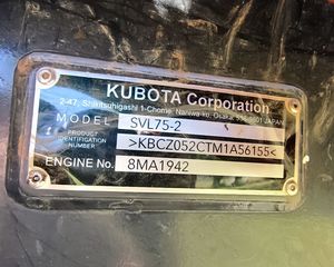 รถตักตีนตะขาบ Kubota SVL75-2 ปี 2021 เครื่องยนต์ดีเซล EPA แรงดันสูง ขนาดกะทัดรัด สำหรับขายส่งออก - Product Image 3