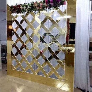 New Design Flower Wall Decoration Materials Floral Stage Acrylic Backdrop <strong>Wedding</strong> <strong>Frames</strong> Stand - Product Image 5