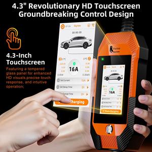 Cargador Portátil para Vehículos Eléctricos Feyree de 1 Fase y 3.5 kW para Tesla, Pantalla de 4.3 Pulgadas, Estación de Carga Rápida para Vehículos Eléctricos, 16A, Corriente Ajustable con Aplicación WiFi - Product Image 6