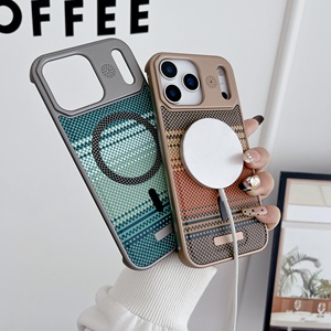 Funda Magnética Ultrafina sin Marco para Teléfono Móvil, con Textura de Cuero y <span class=keywords><strong>Fibra</strong></span> de Carbono, para los Modelos 17, 16 y 15 Pro - Product Image 3