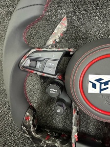 Volant en fibre de carbone à fond plat de qualité personnalisé pour <span class=keywords><strong>Audi</strong></span> A3 <span class=keywords><strong>A4</strong></span> A5 Rs3 Rs4 Rs5 Rs6 Rs7 S3 S4 S5 S6 S7 2017 à <span class=keywords><strong>2023</strong></span> - Product Image 3