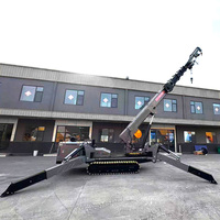 Promotion : Mini-grue araignée sur chenilles 12 tonnes certifiée CE, à flèche entièrement orientable, électrique, diesel, essence, entretien facile