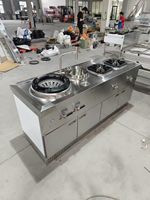 Cuisinière tout-en-un haut de gamme Shenchu en acier inoxydable sur mesure, double induction GPL à haute puissance pour villas, clubs et banquets
