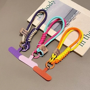 สายคล้องโทรศัพท์แบบสั้น สายถักแบบเชือก พร้อมจี้รู<span class=keywords><strong>ป</strong></span>หัวใจ <span class=keywords><strong>ป</strong></span>้องกันการสูญหาย สายไนลอนหลากสี พร้อมแถบผ้า - Product Image 2