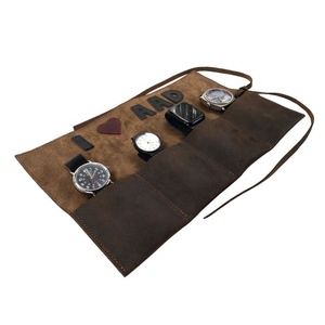 New Design Foldable Genuine Leather <strong>Watch</strong> Pouch <strong>Portable</strong> 4 Slot PU Leather Wristwatch Box Travel <strong>Watch</strong> Roll Storage <strong>Case</strong>