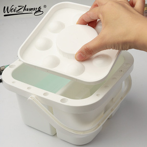 Nouveau seau de mélange d'<span class=keywords><strong>aquarelle</strong></span> multifonctionnel portable, forme carrée, pour le commerce extérieur, seau de lavage de pinceaux pour palettes - Product Image 4