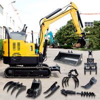 Livraison rapide pas cher mini excavatrice chinoise 1.5 tonnes 1ton mini excavateur mini excavatrices pelleteuses à vendre
