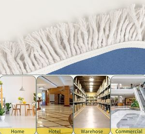 Msj ब्लू बड़े क्षेत्र फर्श की सफाई, धूल हटाने, फ्लैट कपास हवाई अड्डा मोप, अस्पताल कारखाने, होटल, वाणिज्यिक औद्योगिक - Product Image 4