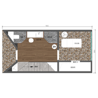 Starry Sky Vacation House Ready Made 1 Bedroom Maison préfabriquée Maisons modulaires préfabriquées Maison en conteneur Capsule